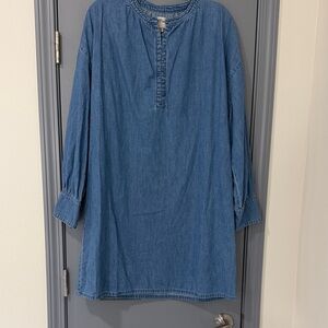 J Crew Denim Long Sleeve Dress